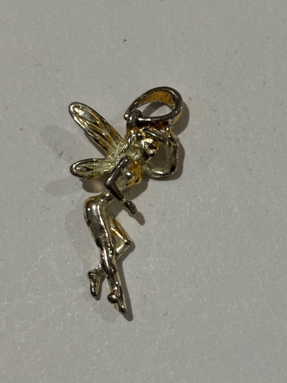 Fairy Charm Pendant Gold & Silver Tone Pixie Fairy Jewelry Charm